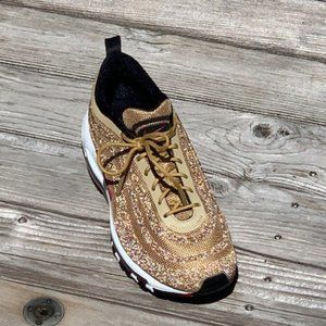 NIKE LADIES GOLD SWAROVSKI CRYSTAL AIRMAX USSIZE9